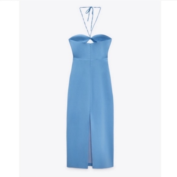 Zara open front blue dress 👗 New without tags never used. Offer are welcome - Picture 3 of 4